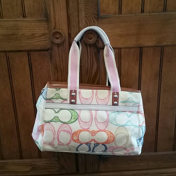 Coach Scribble Multi Color Handbag - Picture 2 of 5